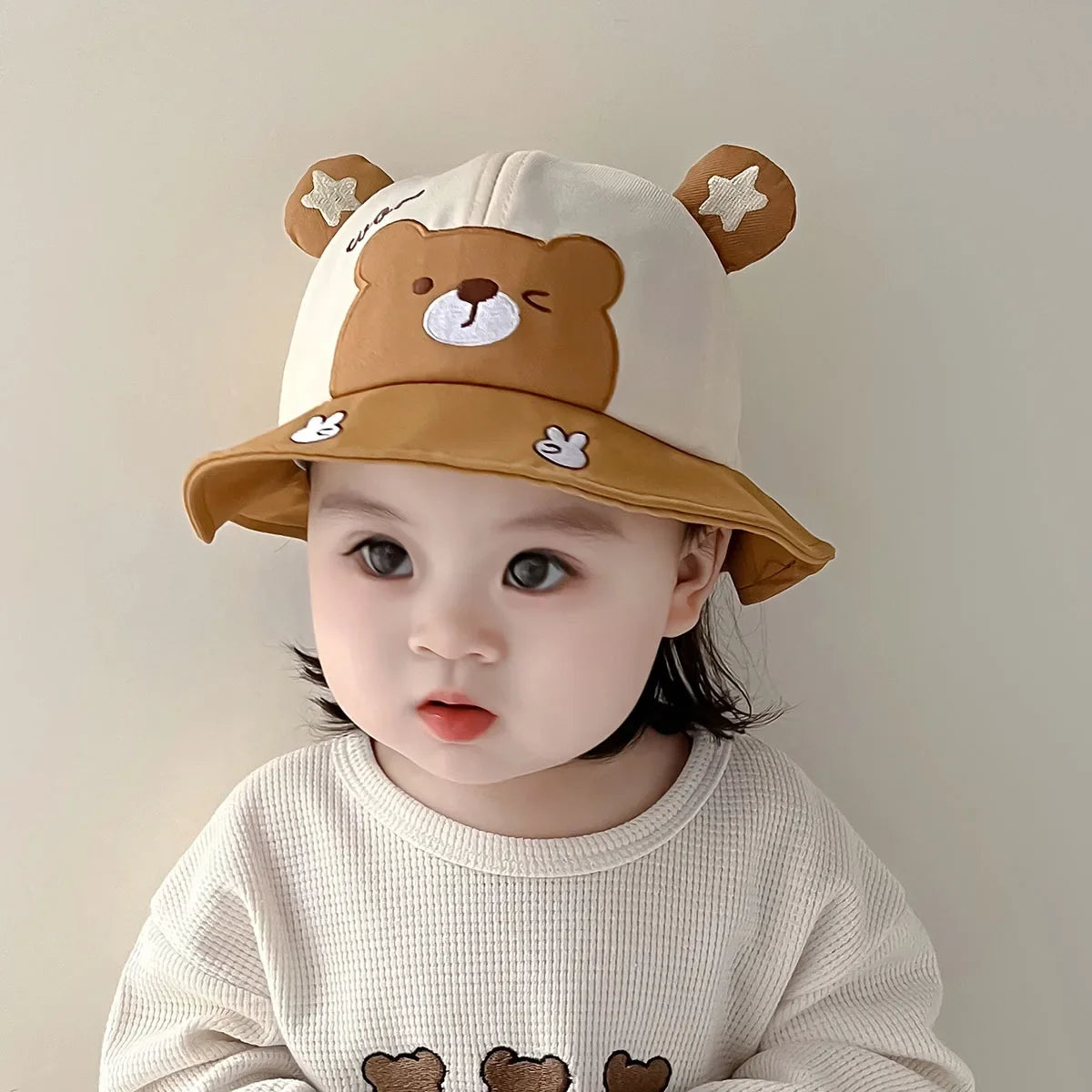 Baby Boy Sun Hat Kids Summer Fisherman's Hat Baby Girls Sun Cap Cute Bear Cartoon Frog Children Bucket Hat