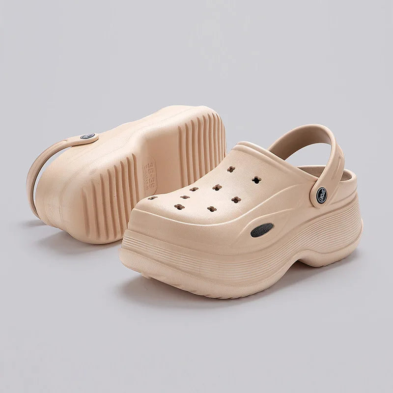 Chunky Platform Clogs Sandals for Women 2024 Summer Non-Slip Beach Slippers Woman Thick Bottom Eva Wedges Sandles Garden Shoes