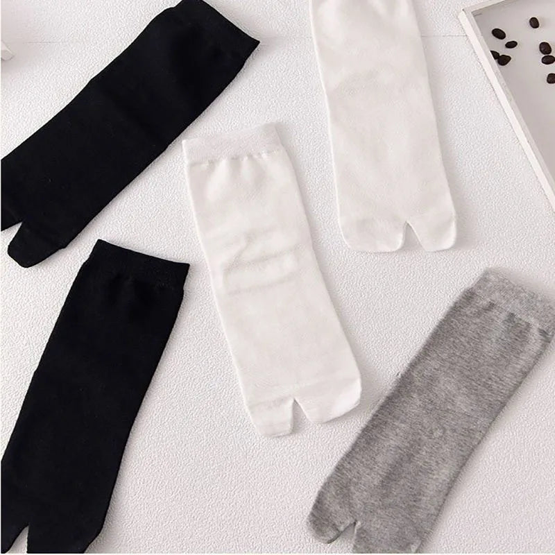 Japanese Men And Women's Summer Fiber Double Fingered Socks Flip-flops Sandals Split Breathable Independent Harajuku Fun Socks