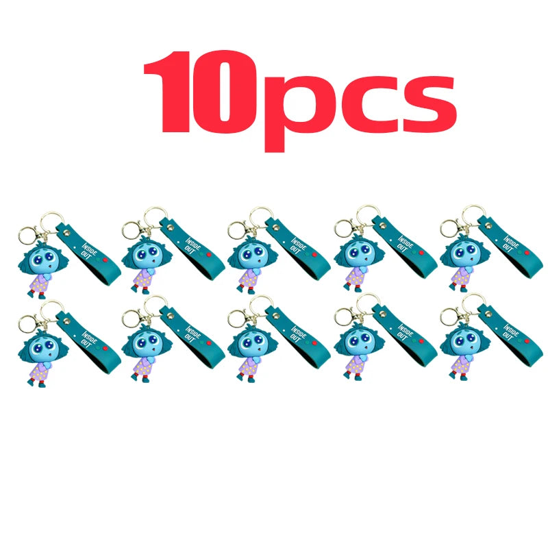 New Inside Out 2 Keychain Kawaii Disney Movie Anime Anxiety Ennui Envy Cute Girls Creative Bag Pendant Car Keychain Toys Gifts
