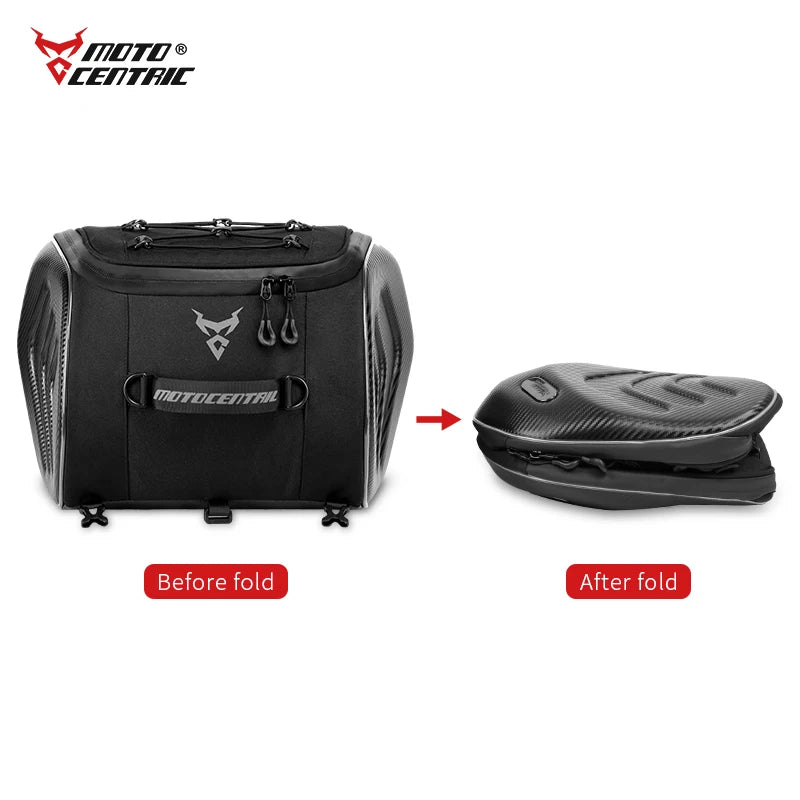 MOTOCENTRIC 20L Waterproof Motorcycle Back Seat Bags Reflective Design Motorbike Touring Tail Bag Moto Rear Seat Bags Saddlebags