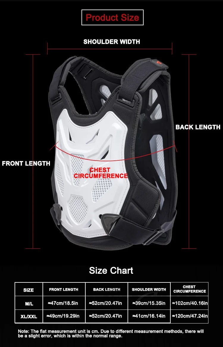 Professional Motorcycle Armor Vest Body Protective Gear Motocross DH MX MTB Dirt Bike Chest Back Protectors Moto Equipment