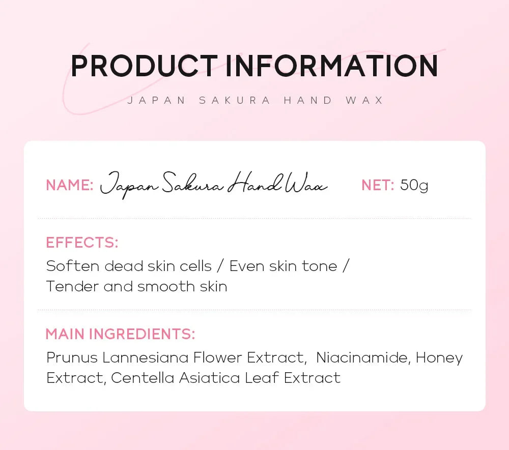 Laikou Sakura Honey Milk Moisturizing Hand Wax Repair Exfoliating Calluses Acid Anti-Aging Hand Cream Care Scrub Hand Mask