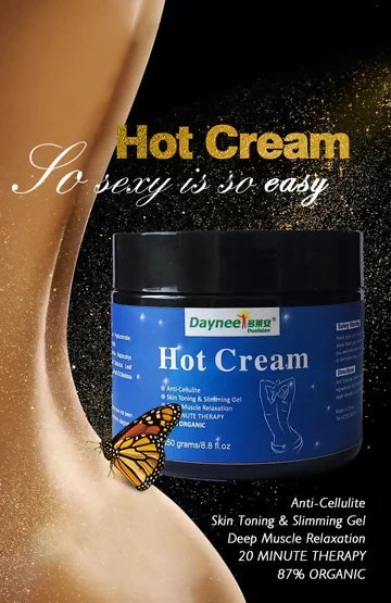 Hot Cream | Topical Cream for Burning Fats, Sweating, Anti-Cellulite and Skin Toning