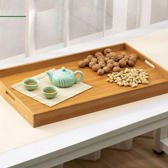 Foldable Bamboo Tray, Versatile Bamboo Serving Tray Table, Breakfast in Bed Bamboo Tray, Foldable Bamboo Tray Laptop Desk