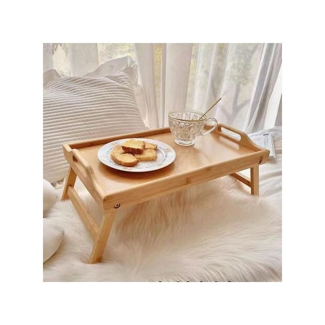 Foldable Bamboo Tray, Versatile Bamboo Serving Tray Table, Breakfast in Bed Bamboo Tray, Foldable Bamboo Tray Laptop Desk