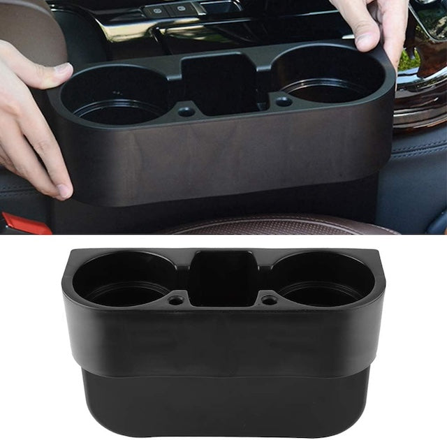Car Seat Seam Wedge Organizer – Cup Holder, Phone Mount & Storage for Easy Access