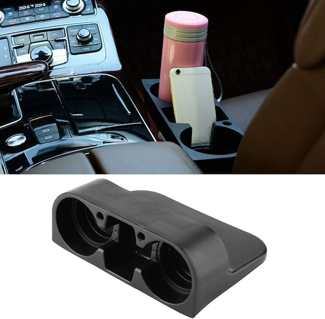 Car Seat Seam Wedge Organizer – Cup Holder, Phone Mount & Storage for Easy Access