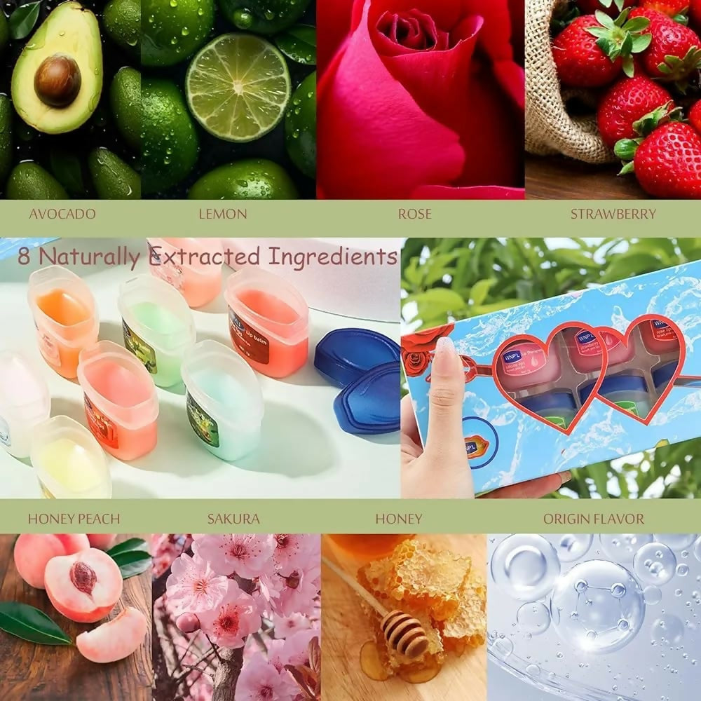 6 Piece Moisturising lip balm
