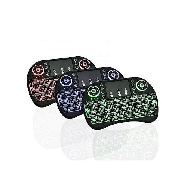 Wireless Bluetooth Keyboard Mouse Pad, Mini Wireless Keyboard with Touch-pad Mouse, Back Light for Android Box, Smart TV