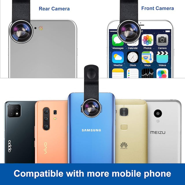 Phone Telescope, Camera Lens Telescope for Phones, Wide Angle Lens and Macro Lens, Fisheye Lens Phone Telescope - Compatible with Most Phones