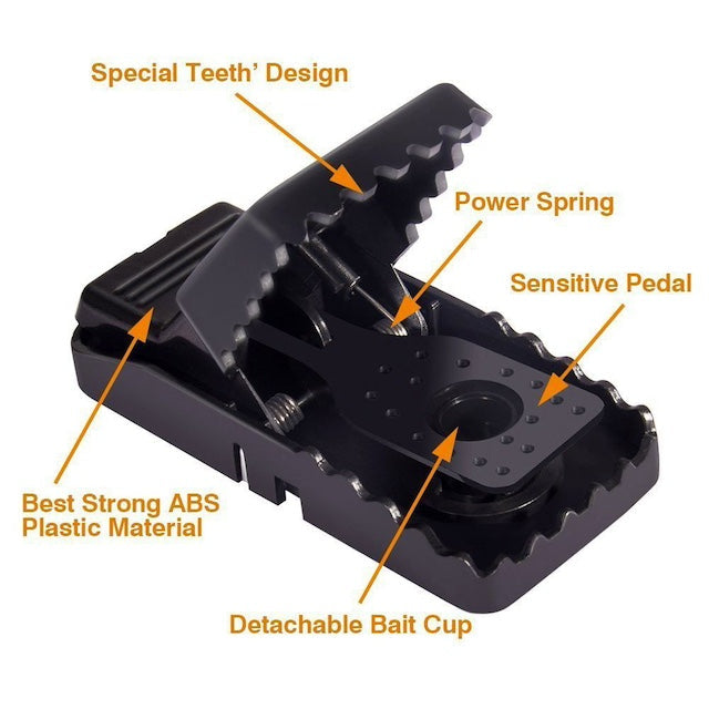 Tomcat Heavy Duty Mouse Trap, Mice Trap High Sensitive Plastic Instantly Quick Response, 100% Rodent Trap For Indoor Use