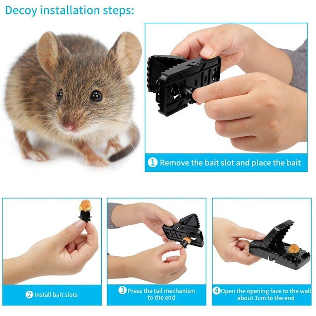 Tomcat Heavy Duty Mouse Trap, Mice Trap High Sensitive Plastic Instantly Quick Response, 100% Rodent Trap For Indoor Use