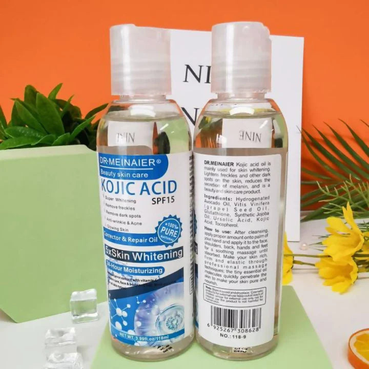 DR MEINAIER Kojic Acid Oil 5× Skin Whitening Dark Spots Anti-wrinkle Acne Moisturizing SPF 15