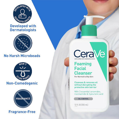 CeraVe Foaming Facial Cleanser For Normal to Oily Skin (473ML)