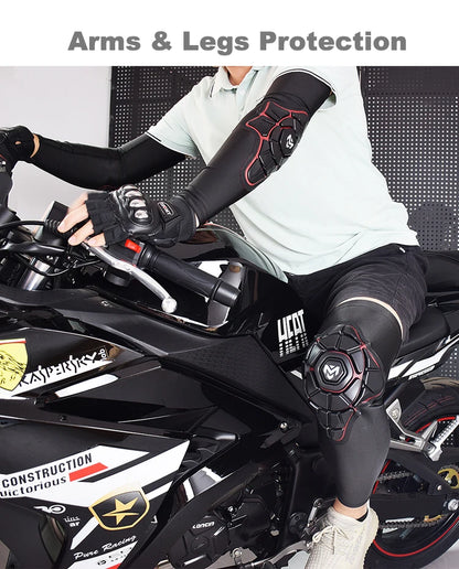 Shockproof Protection Motocross MX MTB Knee Pads Dirt Bike Off-road Motorcycle Arm Sleeve Pads Moto Kneepads Elbow Brace S-XL