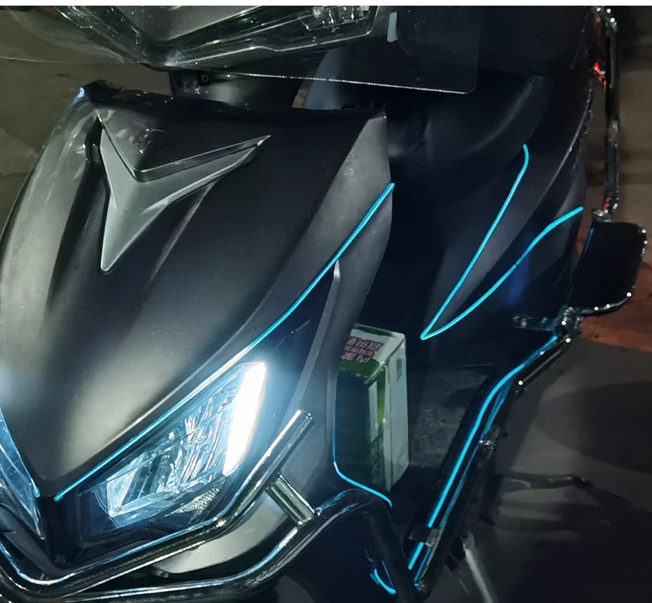BLALION 12V Motorcycle LED Ambient Decorative Strip Light Car DRL Styling Flexible Atmosphere Lights APP Control Waterproof Lamp