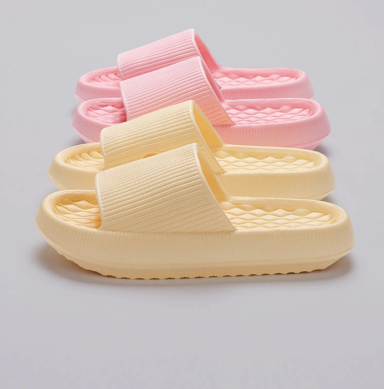 Women's Thick Platform Cloud Slippers EVA Soft Sole Pillow Slides Summer Beach Flip Flops Women Non Slip Bathroom Home Slippers