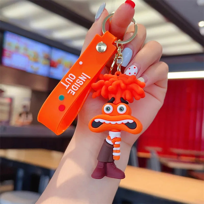 1-40PCS wholesale Inside Out 2 keychain Plush Cartoon Character keychain Pendant Personality Creative Glue Doll Small Pendant