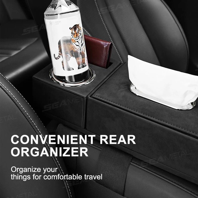 BLALION Car Armrest Mat Height Increase Pad Car Tissue Storage Box Cup Holder Armrest Protect Cushion Elbow Support Arm Cover