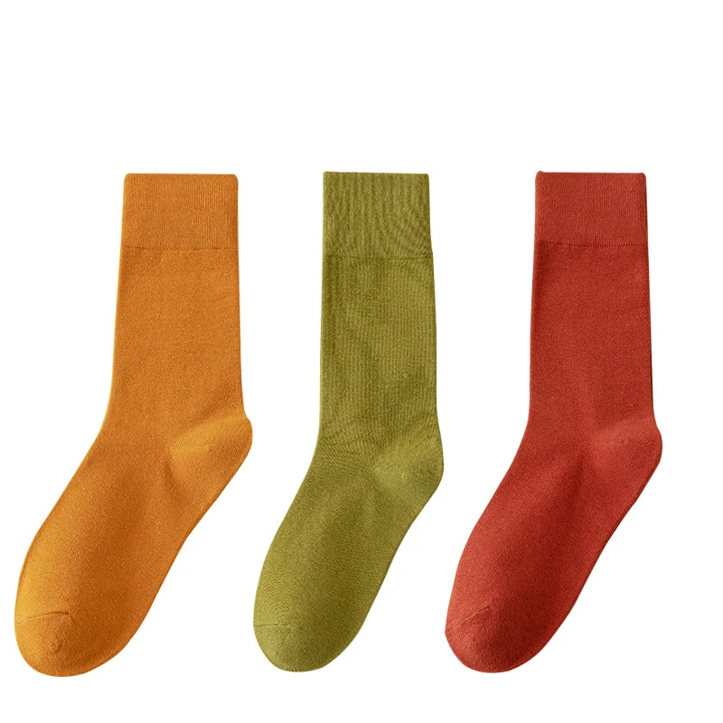 Socks women's Cotton Business Casual Soft Comfortable Solid Color Elastic Long Sock