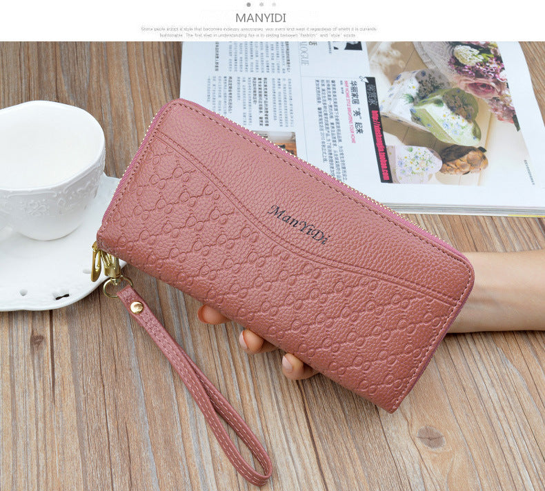 New Long Women's Wallet Female Purses Tassel Coin Purse Card Holder Wallets Double Zipper Pu Leather Clutch Phone Bag