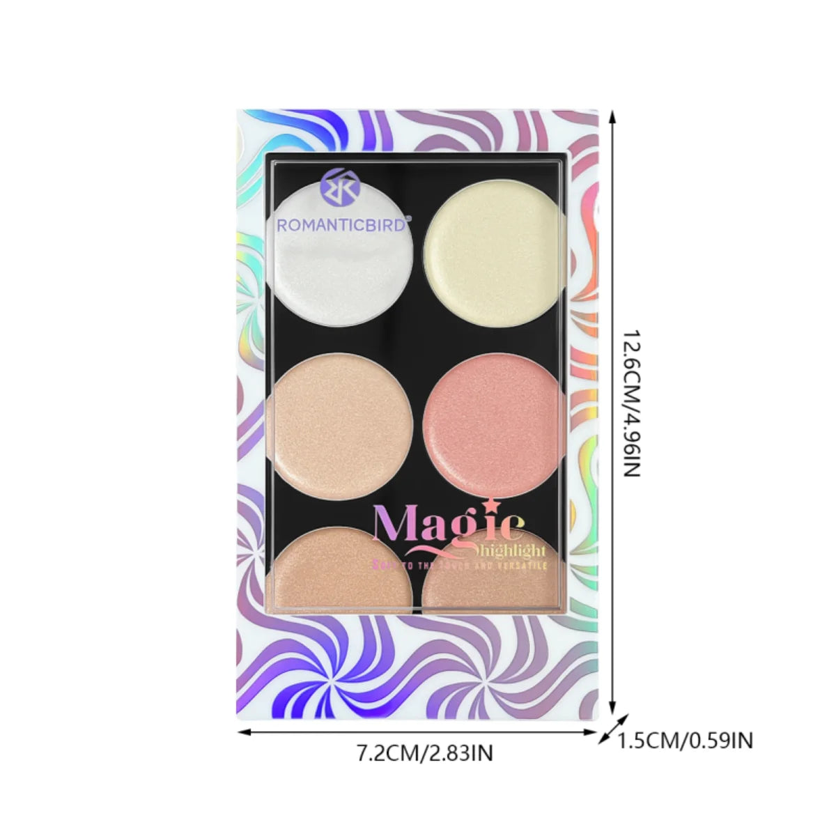 Six color face phosphor palette highlight cream concealer, natural glow, waterproof, shiny, eye shadow, phosphor makeup