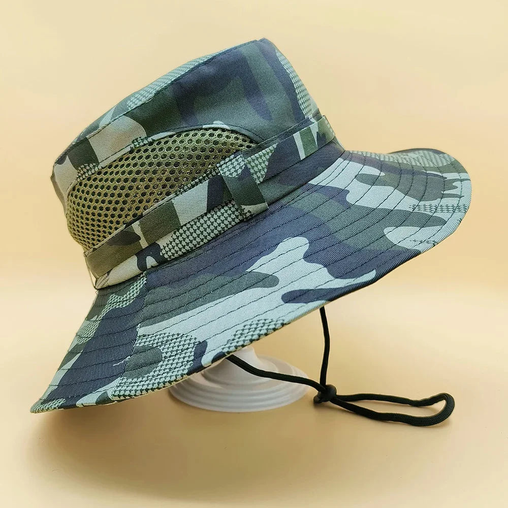 Summer Baby Sun Hat for Boys and Girls Outdoor Camouflage Anti UV Travel Hat Autumn Kids Beach Bucket Cap Hiking Caps 3-7 Years
