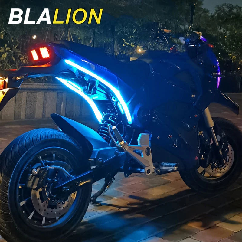 BLALION Motorcycle Turn Signal Lights LED Daytime Running Lights Tail Light DRL Waterproof Decoration Strip Brake Flowing Light