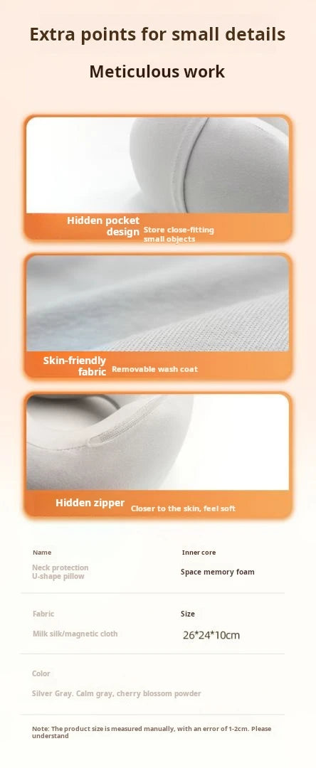 U-shaped pillow, neck pad, special neck pillow, memory foam, aircraft neck pillow, nap pillow, student travel sleep, U-shaped pi