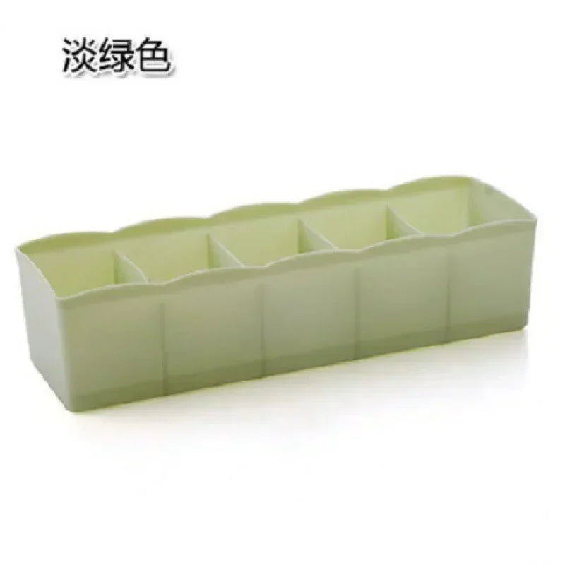 Closet Organize Sorting Boxs Household Storage Basket 5 Grids Underwear Socks Storage Box Plastic Drawer Divider Desk Accessory