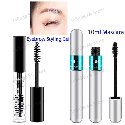4D Silk Fiber Mascara Waterproof Thickening Long Eyelashes Makeup Cosmetics Eyelash Lash Eyelash Black Mascara