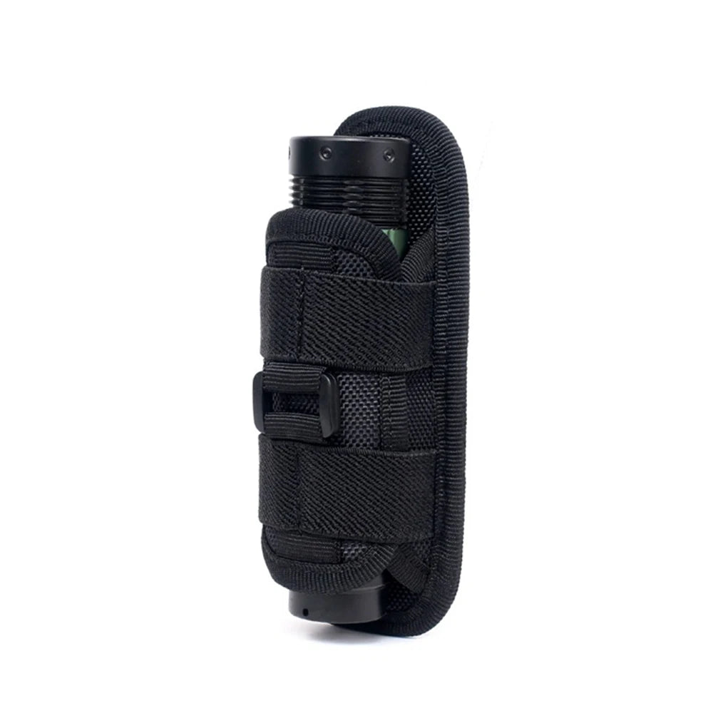 Tactical 360 Degrees Rotatable Flashlight Pouch Set Holster Torch Case Belt For Outdoor Hunting Lighting Accessory Survival Kits