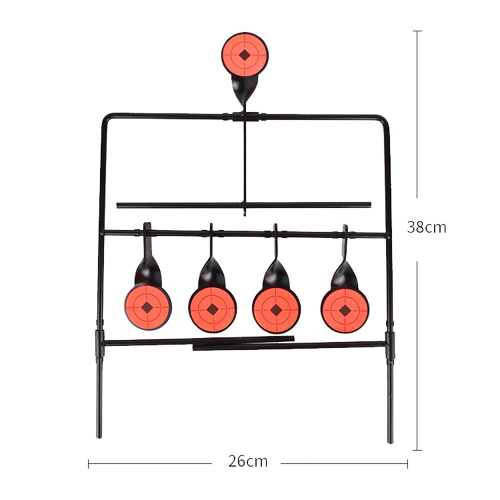 Rotating Target Reset Shooting for Rifle Pistol CS Outdoor Hunting Training Aim Practice Accessories Wind Chime Shooting Target