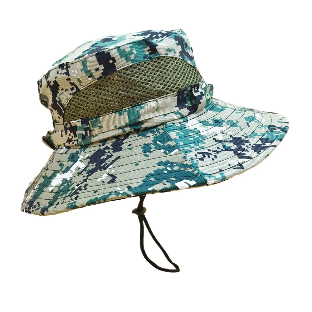 Summer Baby Sun Hat for Boys and Girls Outdoor Camouflage Anti UV Travel Hat Autumn Kids Beach Bucket Cap Hiking Caps 3-7 Years
