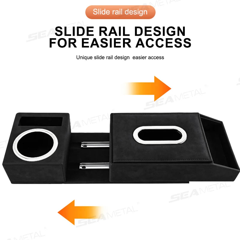 BLALION Car Armrest Mat Height Increase Pad Car Tissue Storage Box Cup Holder Armrest Protect Cushion Elbow Support Arm Cover