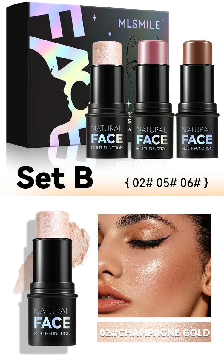 Magic Blush Stick Cheek Lip Tinted Moistured Blush Stick Silky Brighten Blush Cream Blusher Cosmetics Tubes Matte Contour
