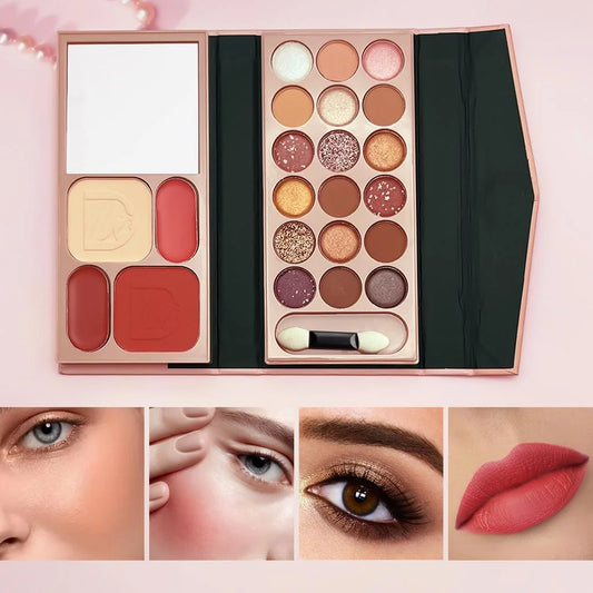 23 Color Shiny Eye Shadow Pocket Makeup Box Matte Powder Delicate Gentle White Small Portable Cosmetics