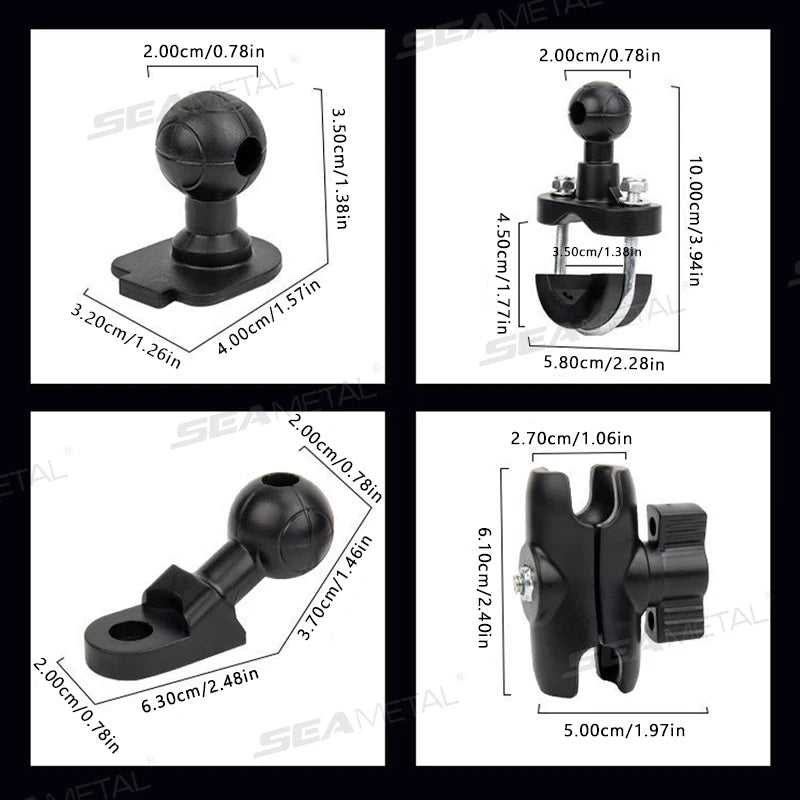 BLALION Motorcycle Riding Shock Absorption Mobile Phone Bracket Eight Claw Fixed Bracket for 4.7-7.1 inch Smartphone Shockproof