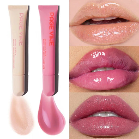 2-pack lip gloss moisturizing and long-lasting color development, smooth and glossy makeup set