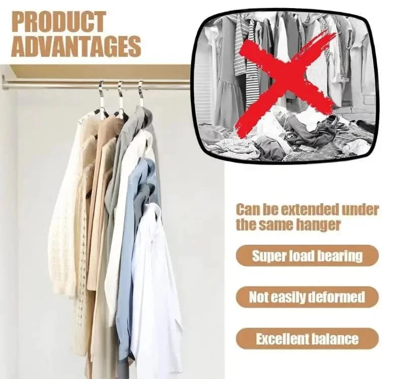 12/18/30pcs Ruby Space Triangle Multi-function Plastic Hanger Link Stackable Folding Hook Wardrobe Hanger Clothing Storage Rack