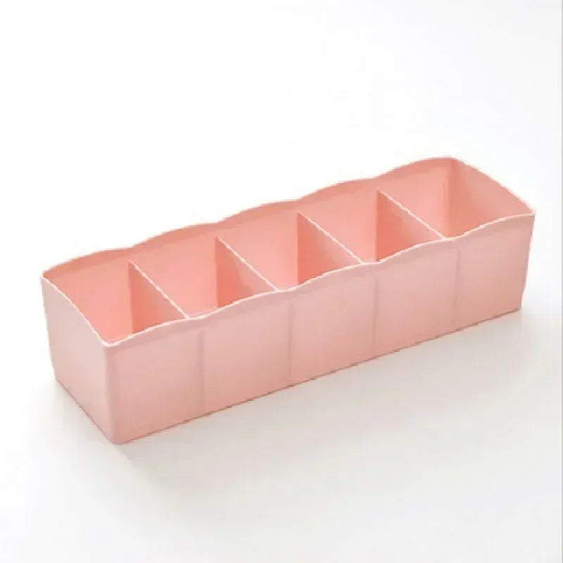 Closet Organize Sorting Boxs Household Storage Basket 5 Grids Underwear Socks Storage Box Plastic Drawer Divider Desk Accessory