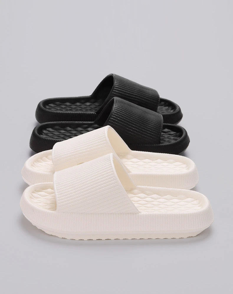 Women's Thick Platform Cloud Slippers EVA Soft Sole Pillow Slides Summer Beach Flip Flops Women Non Slip Bathroom Home Slippers