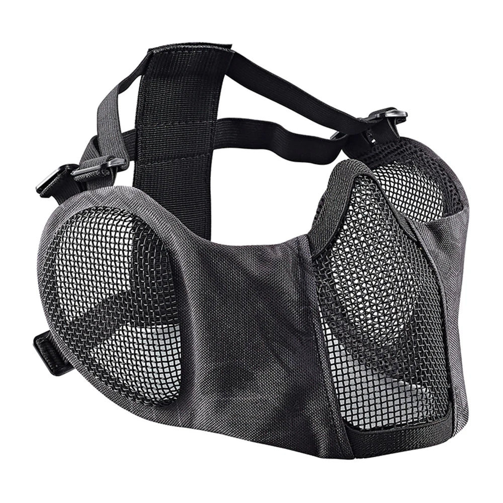 Tactical Airsoft Masks Metal Steel Net Mesh Protect Ears Mask Field Hunting Outdoor War Games Tactical Shooting Paintball Mask