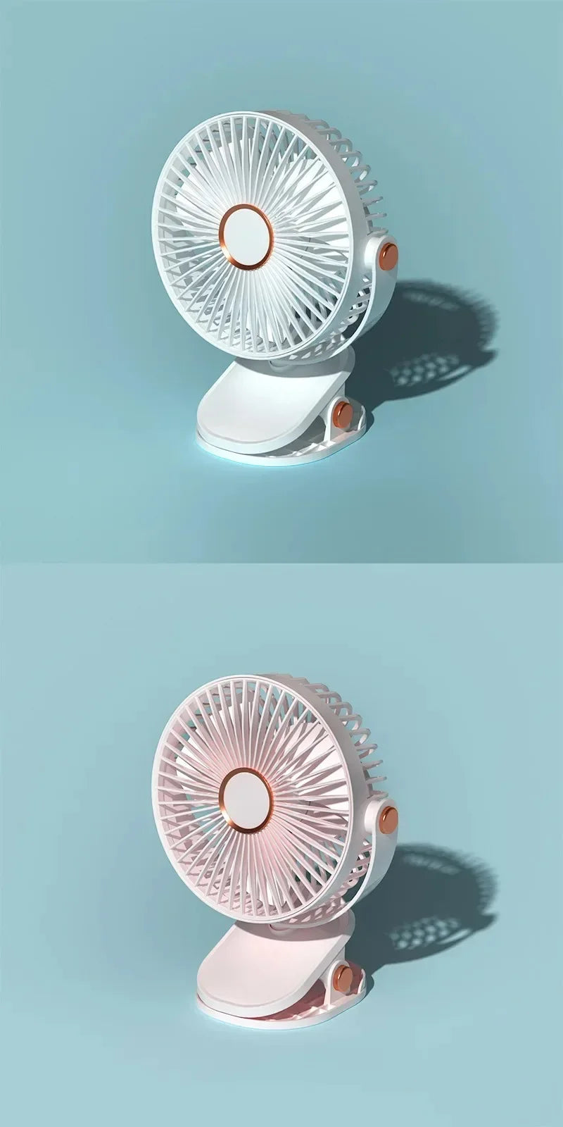 3 in 1 Mini Clip Fan Rechargeable Portable Air Circulator Wireless Ceiling Electric Fan With LED Light Clip-on Home handheld Fan