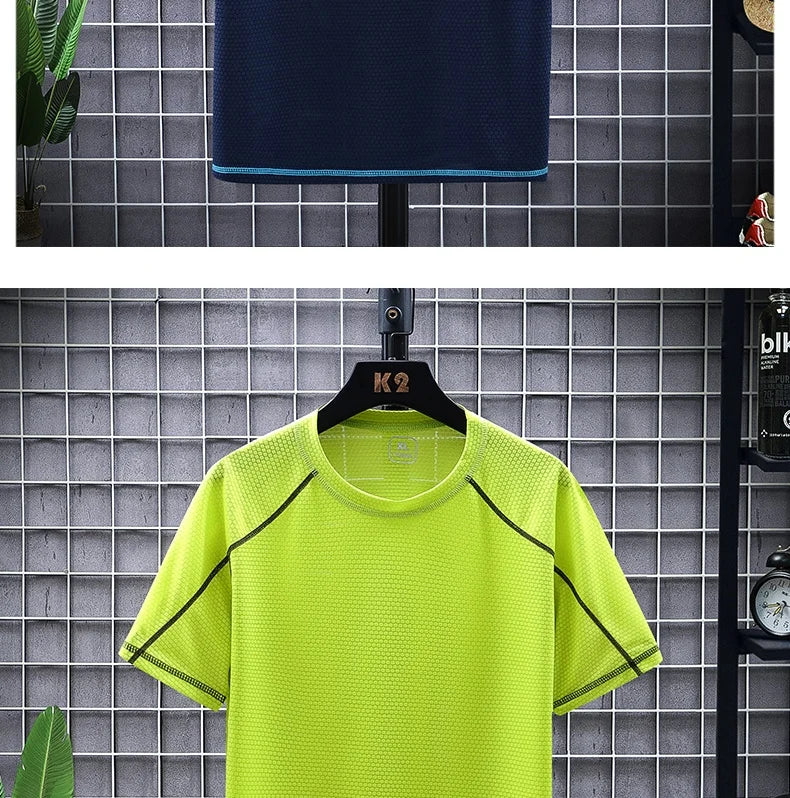 NASA GISS 2024 New Second Open Group Purchase Stall Spot Ice Silk T-shirt Men's Short sleeved Loose Quick Drying Top Silk Smooth