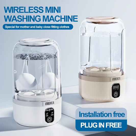 Mini Wireless Portable Washing Machine Underwear Cleaner Socks Washing Machine 1.5L Rechargeable Smart Portable Laundry Cup