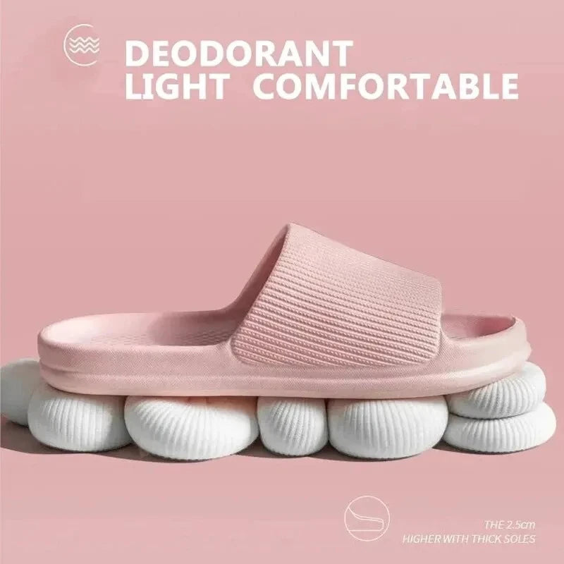 Thick Platform Bathroom Home Slippers Women Fashion Soft Sole EVA Indoor Slides Woman Sandals 2024 Summer Non-slip Flip Flops