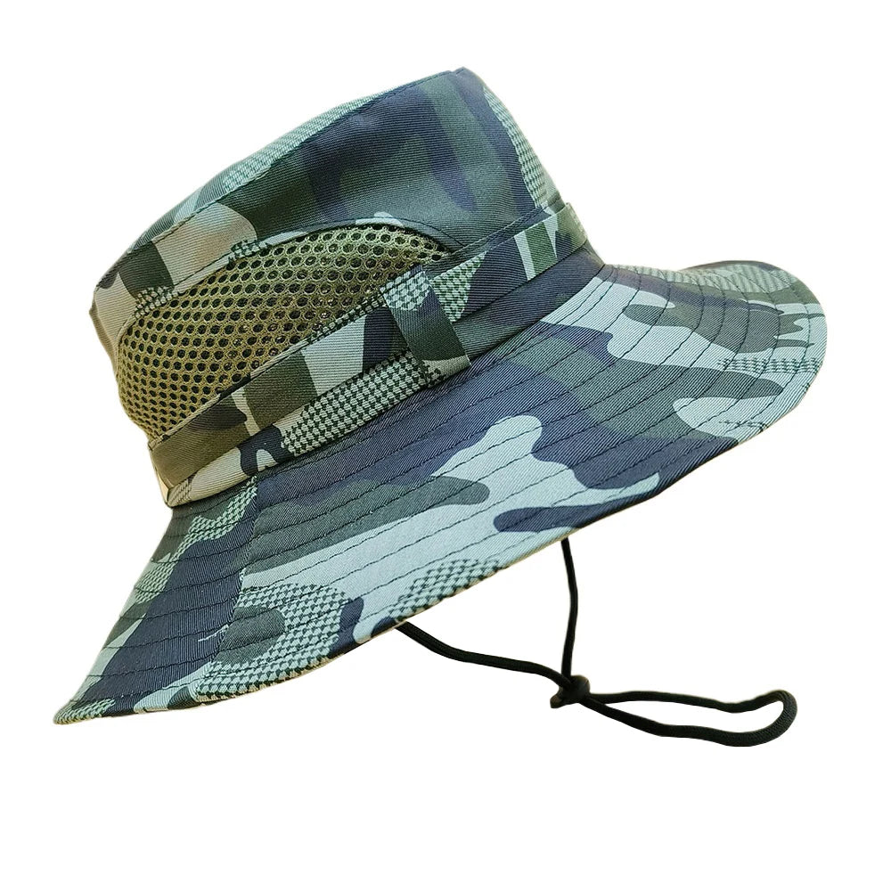 Summer Baby Sun Hat for Boys and Girls Outdoor Camouflage Anti UV Travel Hat Autumn Kids Beach Bucket Cap Hiking Caps 3-7 Years