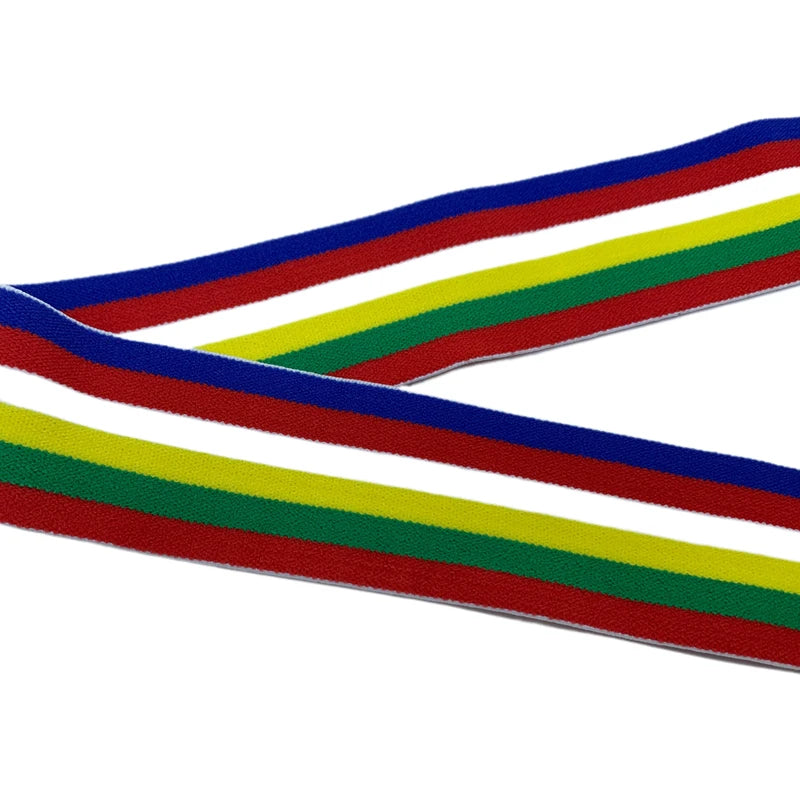 1PC 4cm Wide Rainbow Nylon Elastic Band Flat Adjustable Sewing Band for Wig Edges Hair Extensions Wrap Hairdressing Tool